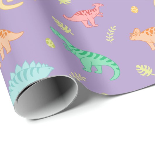 Fun Dinosaur Wrapping Paper Cadeaupapier (Rol Hoek)