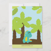 Fun Dinosaurs Birthday Party Invitation Kaart (Achterkant)