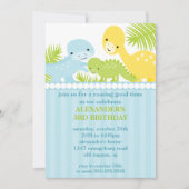 Fun Dinosaurs Birthday Uitnodiging (Voorkant)