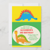 Fun Dinosaurs Birthday Uitnodiging (Voorkant)