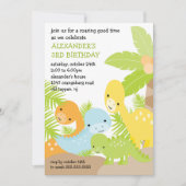 Fun Dinosaurs Birthday Uitnodiging (Voorkant)