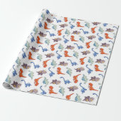 Fun Dinosaurs Cadeaupapier (Uitgerold)