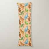 Fun Dinosaurs Pattern Lichaamskussen (Voorkant Verticaal)