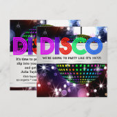 Fun Disco Party Uitnodigingen (Voorkant / Achterkant)