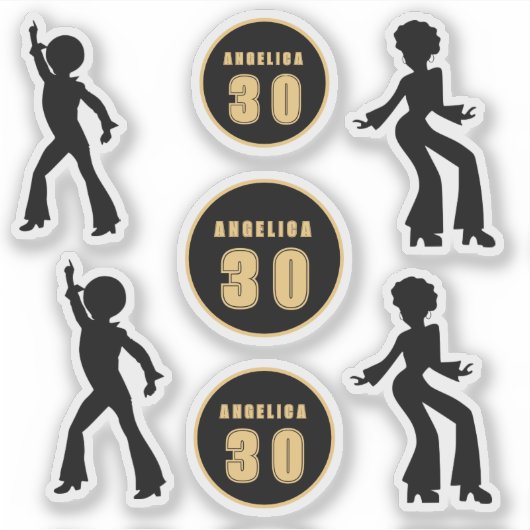 Fun Disco Verjaardag op maat Sticker (Voorkant)