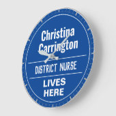 Fun District Nurse Wall Plaque Style Grote klok (Hoek)