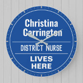 Fun District Nurse Wall Plaque Style Grote klok