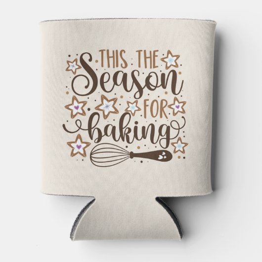 Fun 'Dit is het seizoen voor Baking Design Blikjeskoeler (Voorkant)