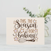 Fun 'Dit is het seizoen voor Baking Design Kaart (Staand voorkant)