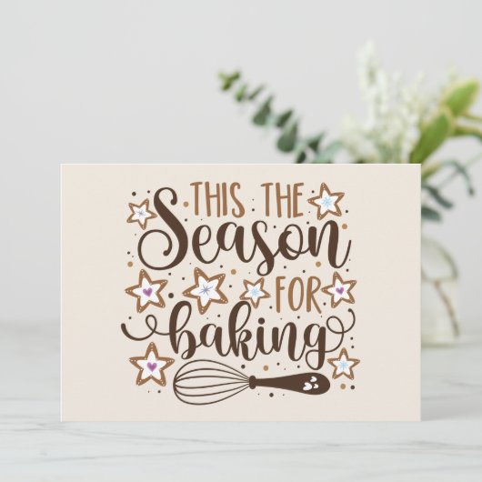 Fun 'Dit is het seizoen voor Baking Design Kaart (Staand voorkant)