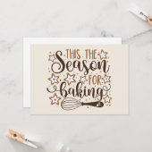 Fun 'Dit is het seizoen voor Baking Design Kaart (Voorkant / Achterkant in situ)