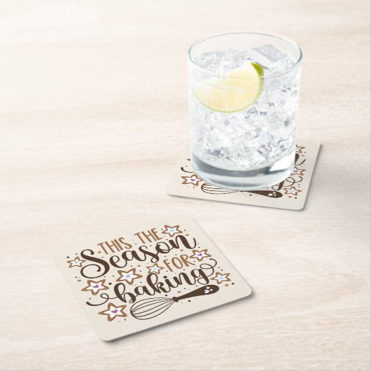 Fun 'Dit is het seizoen voor Baking Design Kartonnen Onderzetters (Insitu)