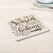 Fun 'Dit is het seizoen voor Baking Design Kartonnen Onderzetters (Schuin)