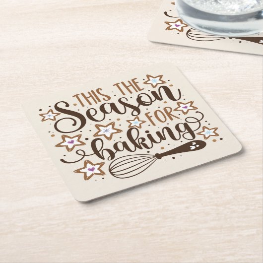 Fun 'Dit is het seizoen voor Baking Design Kartonnen Onderzetters (Schuin)