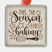 Fun 'Dit is het seizoen voor Baking Design Metalen Ornament (Voorkant)