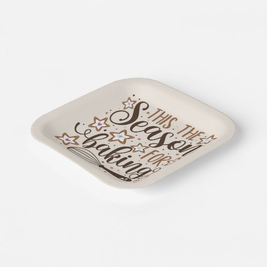 Fun 'Dit is het seizoen voor Baking Design Papieren Bordje (Gebogen)