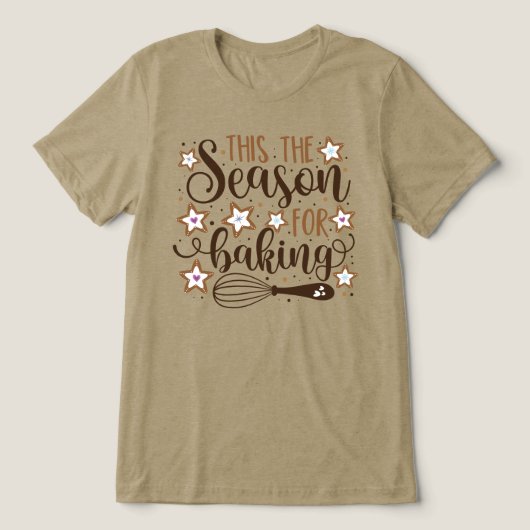 Fun 'Dit is het seizoen voor Baking Design Tri-Blend Shirt (Design voorkant)