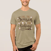 Fun 'Dit is het seizoen voor Baking Design Tri-Blend Shirt (Voorkant)