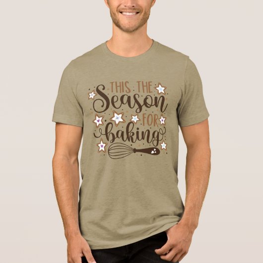 Fun 'Dit is het seizoen voor Baking Design Tri-Blend Shirt (Voorkant)