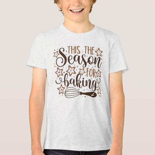 Fun 'Dit is het seizoen voor Baking Design Tri-Blend Shirt (Voorkant)
