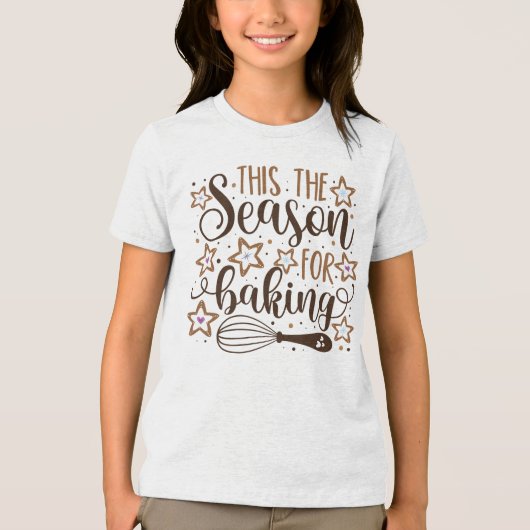 Fun 'Dit is het seizoen voor Baking Design Tri-Blend Shirt (Voorkant)