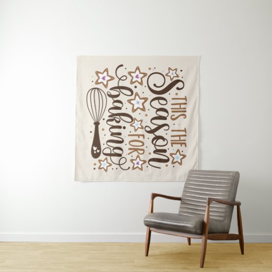 Fun 'Dit is het seizoen voor Baking Design Wandkleed (In Situ (horizontaal))