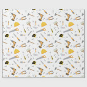 Fun DIY Mechanic Tools white wrappaper Cadeaupapier (Vlak)