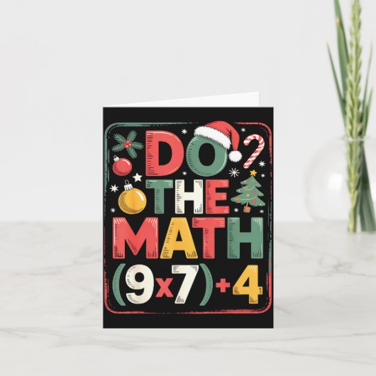 Fun Do The Math 67 Meme Six Seven Christmas Teache Kaart (Voorkant)