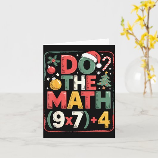 Fun Do The Math 67 Meme Six Seven Christmas Teache Kaart (Gele Bloem)