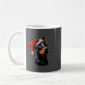 Fun Doberman Dog Christmas Lights Santa Hat Long S Koffiemok (Links)