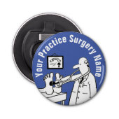 Fun Doctor met Stethoscoop Button Flesopener (Voorkant)