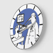 Fun Doctor met Stethoscoop Medical Grote Klok (Hoek)