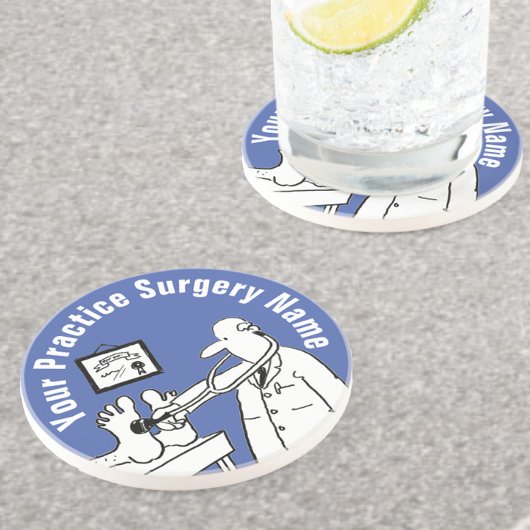 Fun Doctor met Stethoscoop-Onderzetter Zandsteen Onderzetter