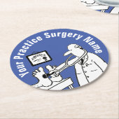Fun Doctor met Stethoscoop Rondpapier Onderzetter (Gebogen)