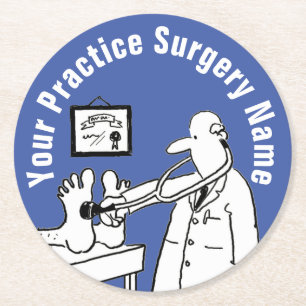 Fun Doctor met Stethoscoop Rondpapier Onderzetter