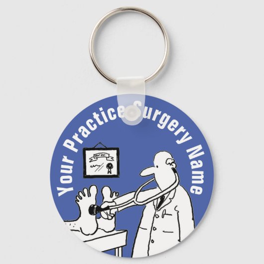 Fun Doctor met Stethoscoop Sleutelhanger (Voorkant)