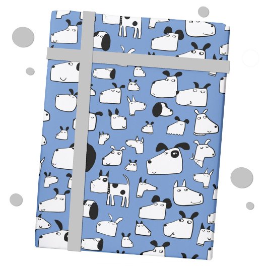 Fun Dog Blue Cadeaupapier