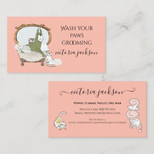 Fun Dog & Cat Pet Care Service Pet Sitting Visitekaartje