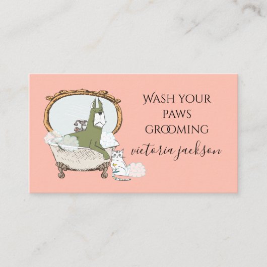 Fun Dog & Cat Pet Care Service Pet Sitting Visitekaartje (Voorkant)