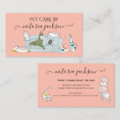 Fun Dog & Cat Pet Care Service Pet Sitting Visitekaartje (Voorkant / Achterkant)