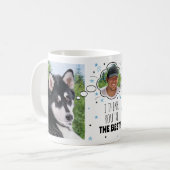 Fun Dog Dad dacht dat Bubble Custom Photo Koffiemok (Voorkant links)