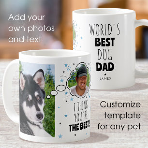 Fun Dog Dad dacht dat Bubble Custom Photo Koffiemok