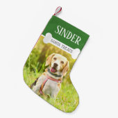 Fun Dog Foto gepersonaliseerd Kleine Kerstsok (Voorkant (Hangend))