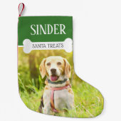 Fun Dog Foto gepersonaliseerd Kleine Kerstsok (Voorkant)