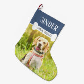 Fun Dog Fotonaam gepersonaliseerd Grote Kerstsok (Voorkant (Hangend))