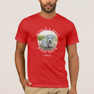Fun Dog-fotonaam Witte verf Afdrukken Gepersonalis T-shirt