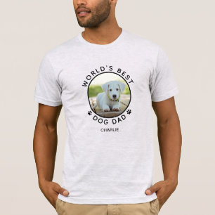 Fun Dog-fotonaam zwarte verf afdrukken op maat T-shirt