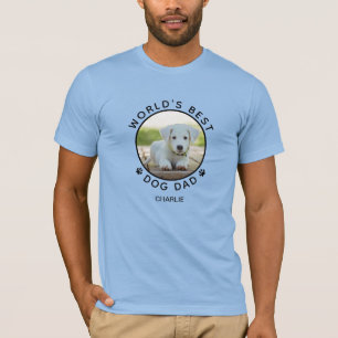Fun Dog-fotonaam zwarte verf afdrukken op maat T-shirt