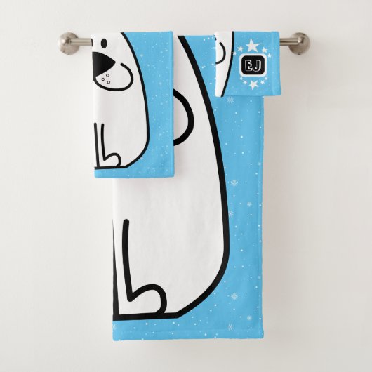 Fun Dog gepersonaliseerd monogram ontwerp Bad Handdoek (Insitu)