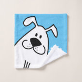Fun Dog gepersonaliseerd monogram ontwerp Bad Handdoek (Wasdoekje)